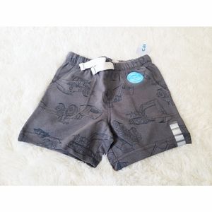 Carter's construction print gray sweat material shorts size 18 months new